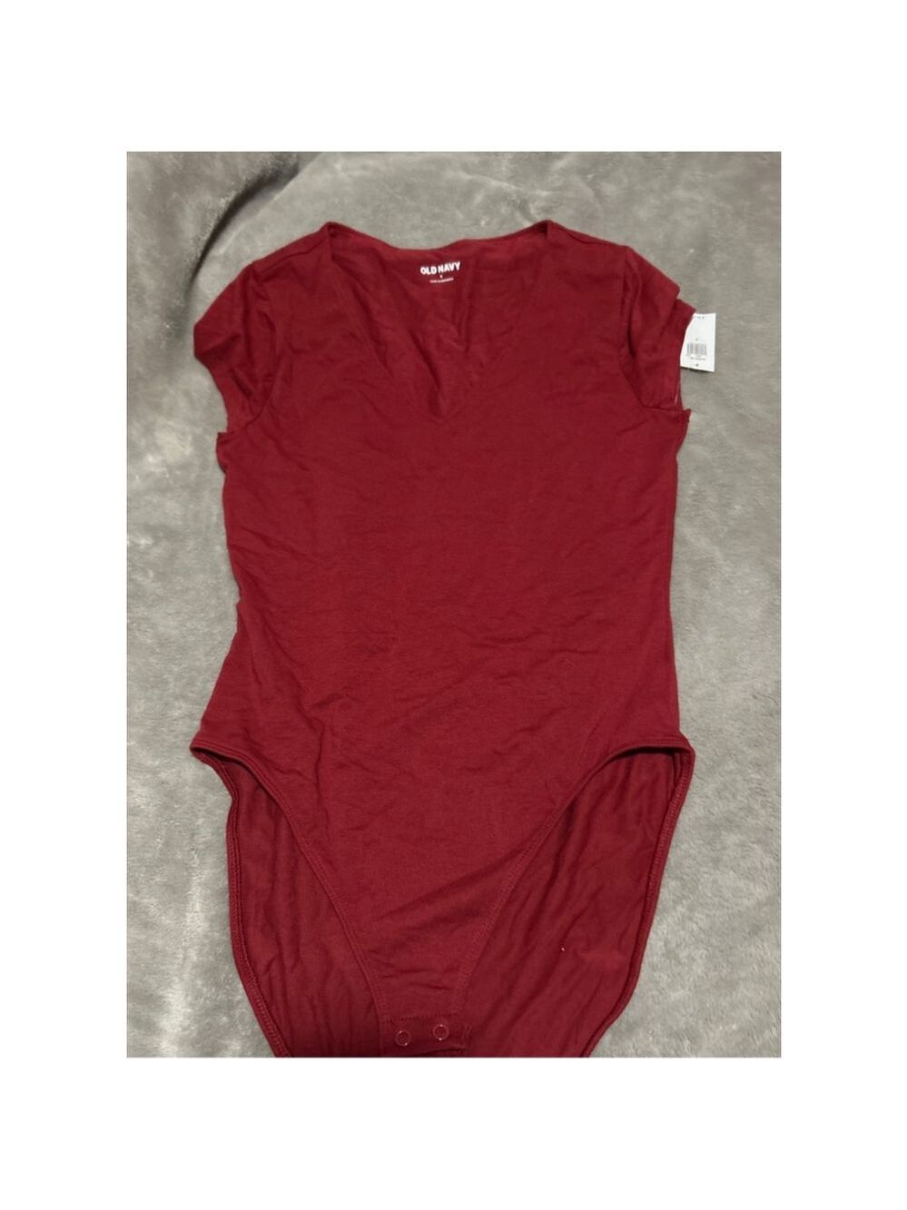 Women's Old Navy burgundy V-Neck Bodysuit S